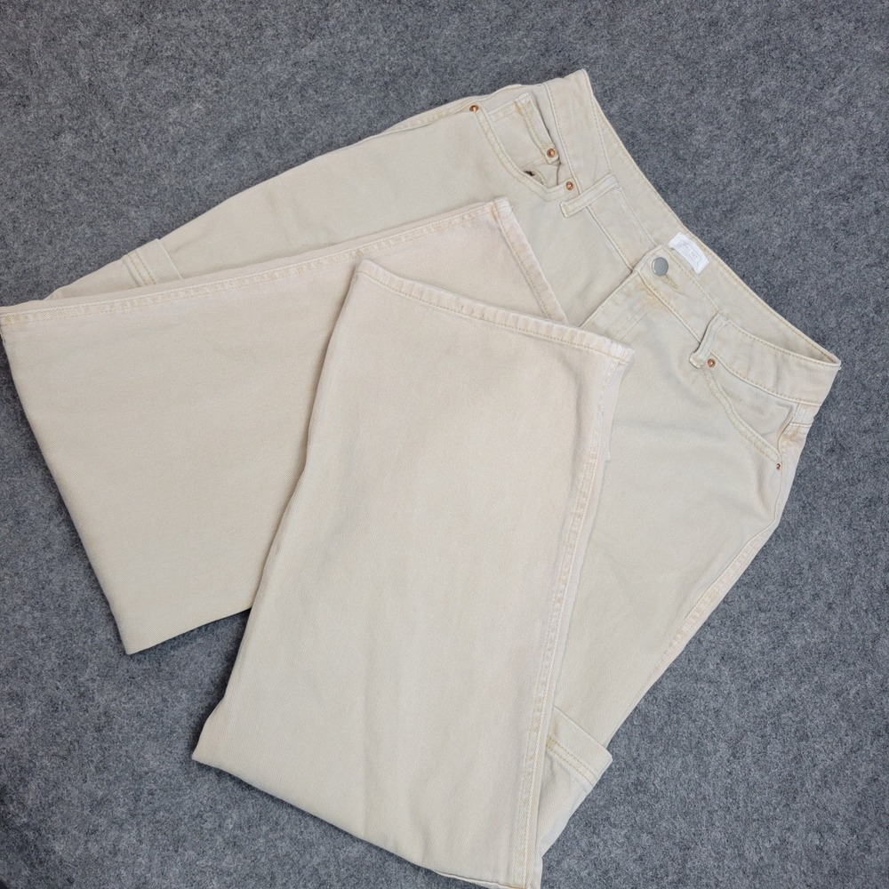 Full Tilt Jeans Womens 30 Beige‎ Carpenter Cargo Wide Leg Y2K Boho Fairy Street